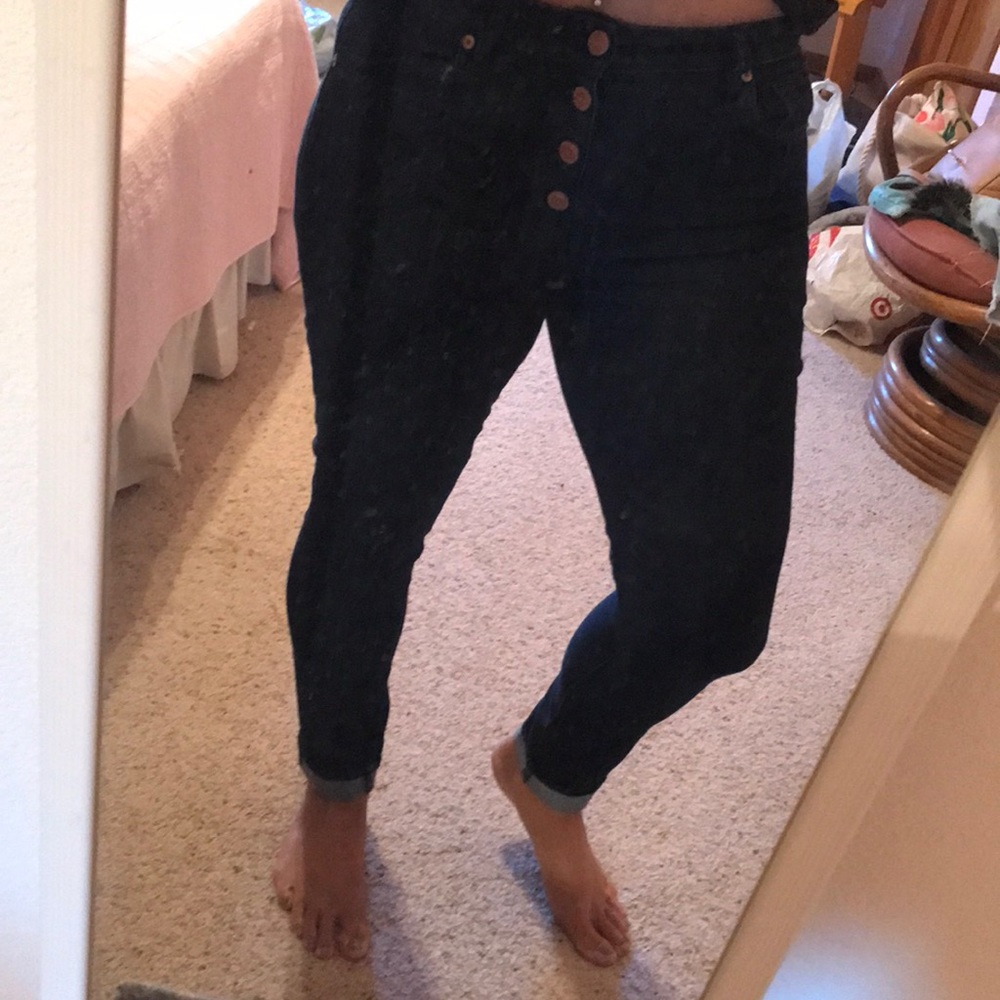 Loft modern skinny button fly jeans size 8/29